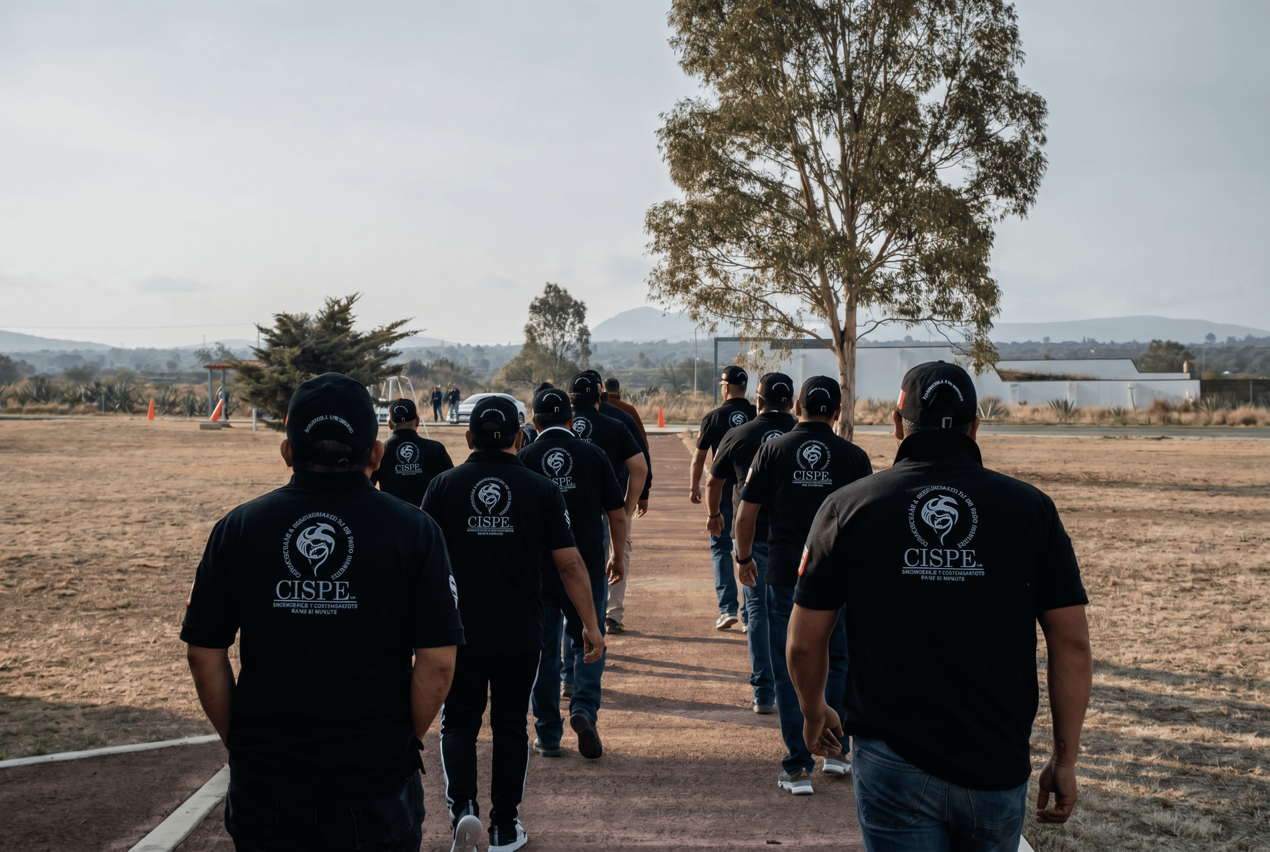Equipo de Grupo CISPE en formación de marcha